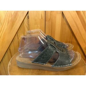 Natural Soul By Naturalizer Womens Sz 7 MED Green Leather Sandals Style Dalton